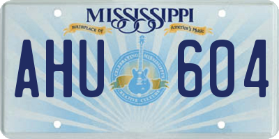 MS license plate AHU604
