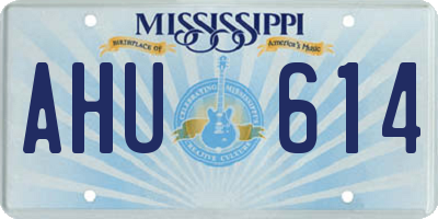 MS license plate AHU614