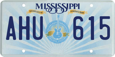 MS license plate AHU615