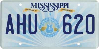 MS license plate AHU620