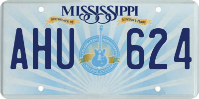 MS license plate AHU624