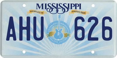 MS license plate AHU626
