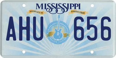 MS license plate AHU656