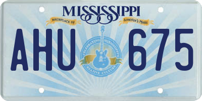 MS license plate AHU675