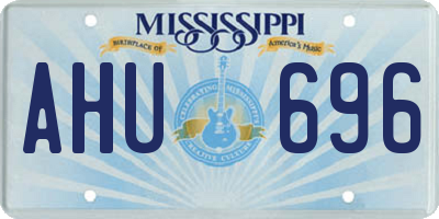 MS license plate AHU696