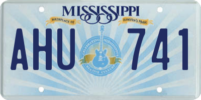 MS license plate AHU741