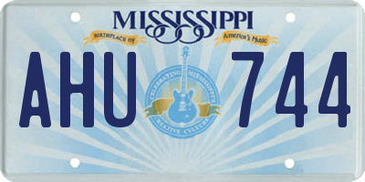 MS license plate AHU744