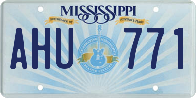 MS license plate AHU771