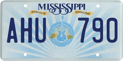 MS license plate AHU790