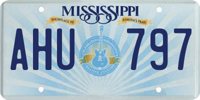 MS license plate AHU797