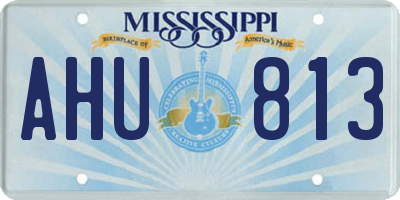 MS license plate AHU813