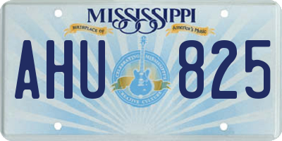 MS license plate AHU825