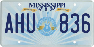 MS license plate AHU836