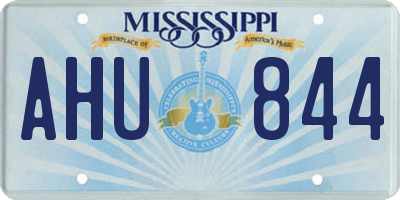 MS license plate AHU844