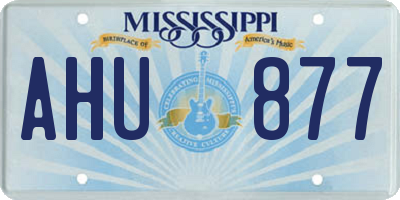 MS license plate AHU877