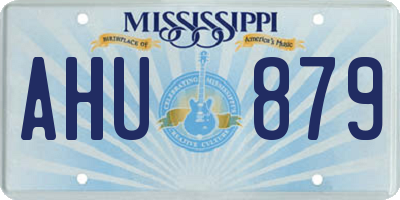 MS license plate AHU879