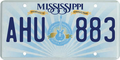 MS license plate AHU883