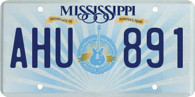 MS license plate AHU891