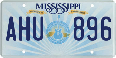 MS license plate AHU896