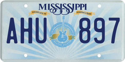 MS license plate AHU897