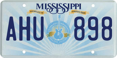 MS license plate AHU898