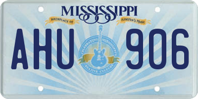 MS license plate AHU906