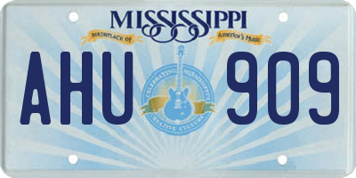 MS license plate AHU909