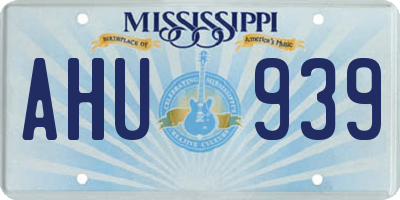 MS license plate AHU939
