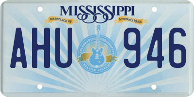 MS license plate AHU946