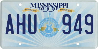 MS license plate AHU949