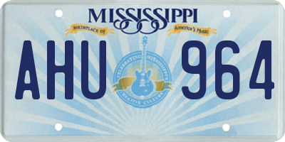 MS license plate AHU964