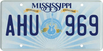 MS license plate AHU969