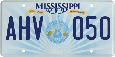 MS license plate AHV050