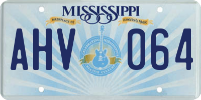MS license plate AHV064