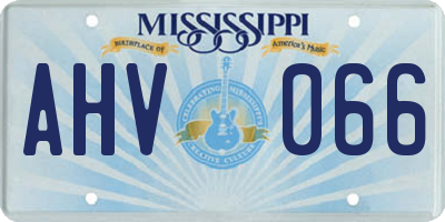 MS license plate AHV066