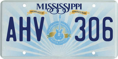MS license plate AHV306