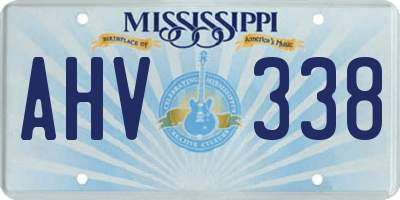 MS license plate AHV338