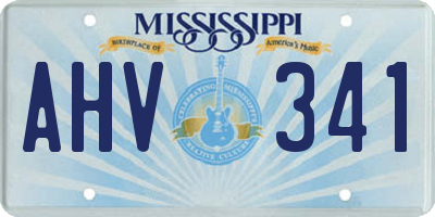 MS license plate AHV341