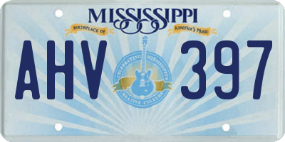 MS license plate AHV397
