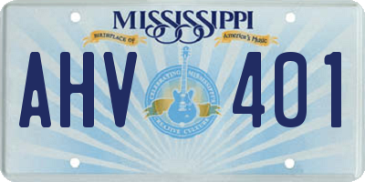 MS license plate AHV401