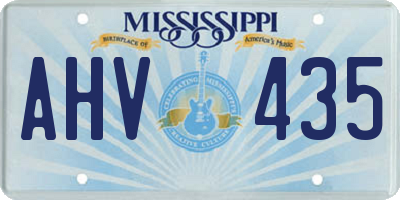 MS license plate AHV435