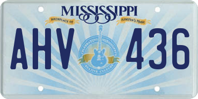 MS license plate AHV436