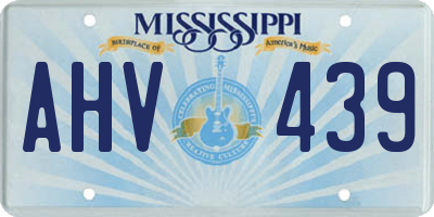 MS license plate AHV439