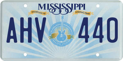 MS license plate AHV440