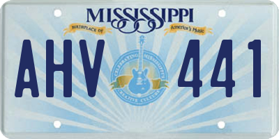 MS license plate AHV441