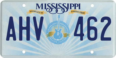 MS license plate AHV462
