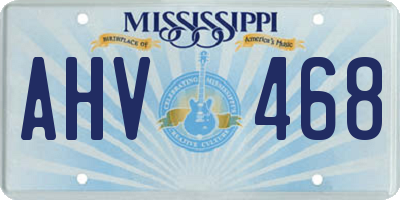 MS license plate AHV468