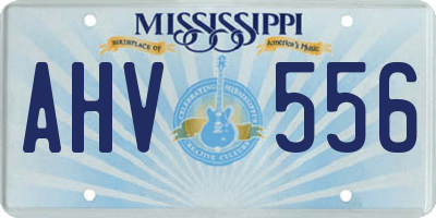 MS license plate AHV556