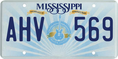 MS license plate AHV569