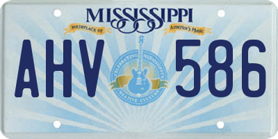 MS license plate AHV586
